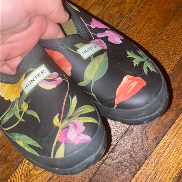 Hunter Royal Horticultural black rubber shoes sz 9 - Picture 4 of 7